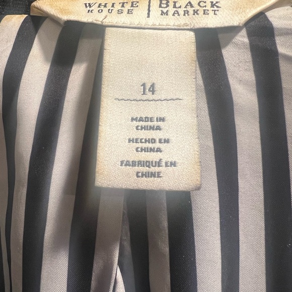 White House Black Market Stretchy Black Blazer Jacket - Sz 14 - Picture 2 of 8